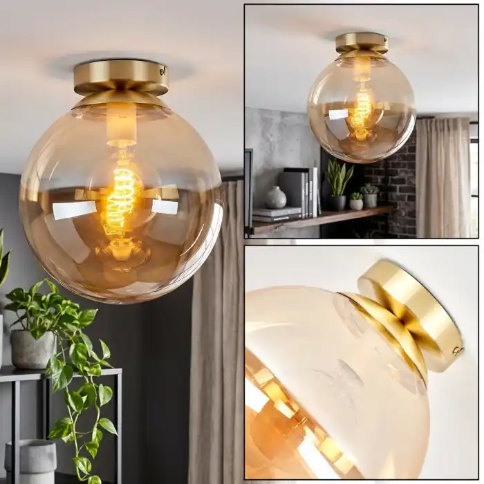 Betrouwbaar Gastor bolvormige plafondlamp rond Ø 25 cm E27 voor woonkamer, hal en slaapkamer