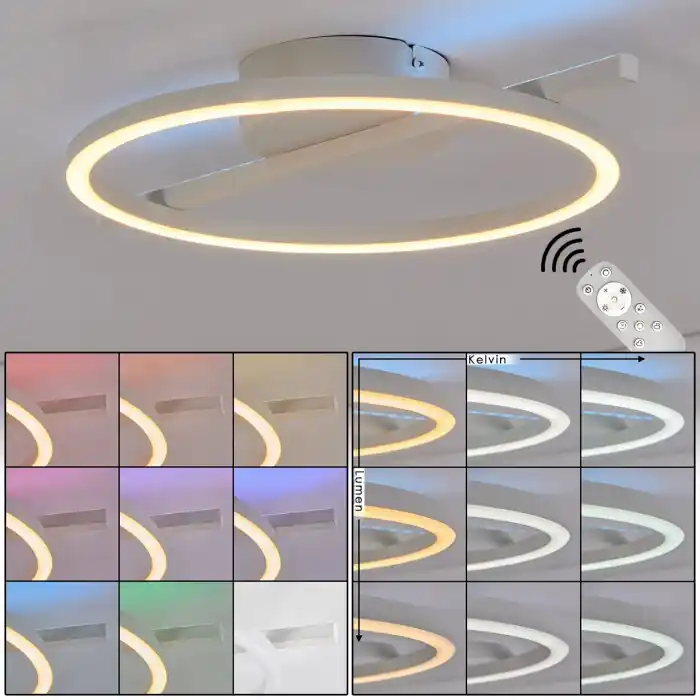 Tijdelijk Beschikbaar Narok LED plafondlamp met afstandsbediening, rond ringdesign voor woonruimte