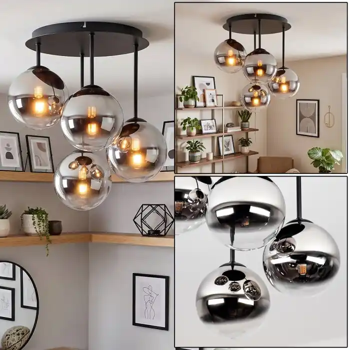 Chehalis plafondlamp bollen 4-lichts G9, ronde opbouwlamp Ø 41 cm Weekendaanbieding