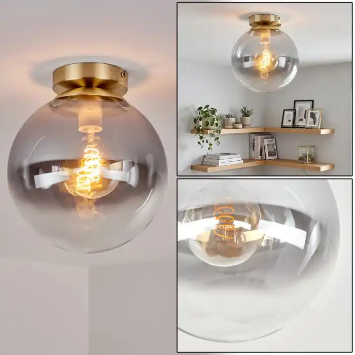 Bestel Nu Gastor retro plafondlamp bolvormig ø 25 cm, vintage voor woonkamer en eetkamer