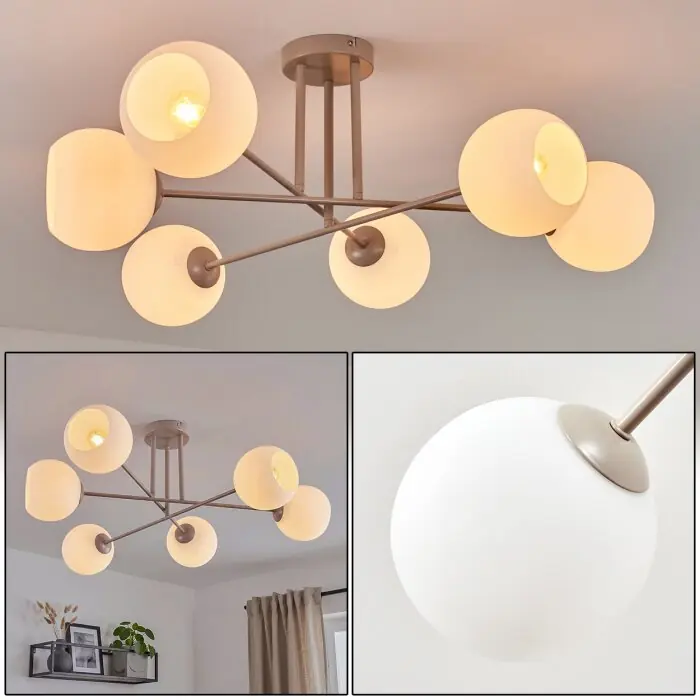 Weekendaanbieding Koyoto sputnik plafondlamp rond Ø 78 cm, 6-lichts voor woonkamer en hal