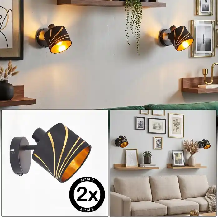 Laatste Kans Alsen wandlamp set van 2 met symmetrische sleuven, verstelbare lampkop
