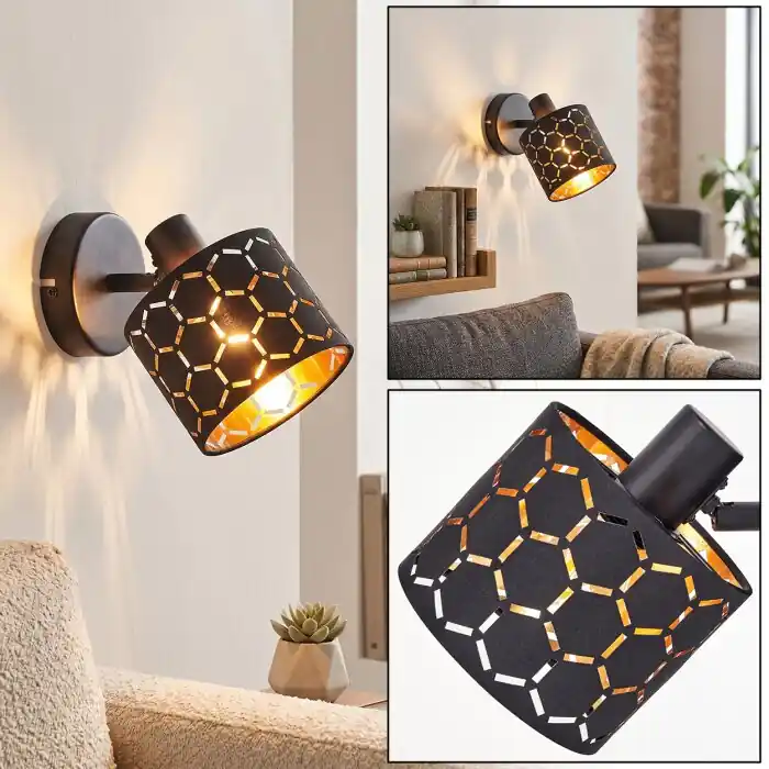 Alsen wandlamp met lampenkap met sleuven, verstelbare leeslamp voor woonkamer Nieuw