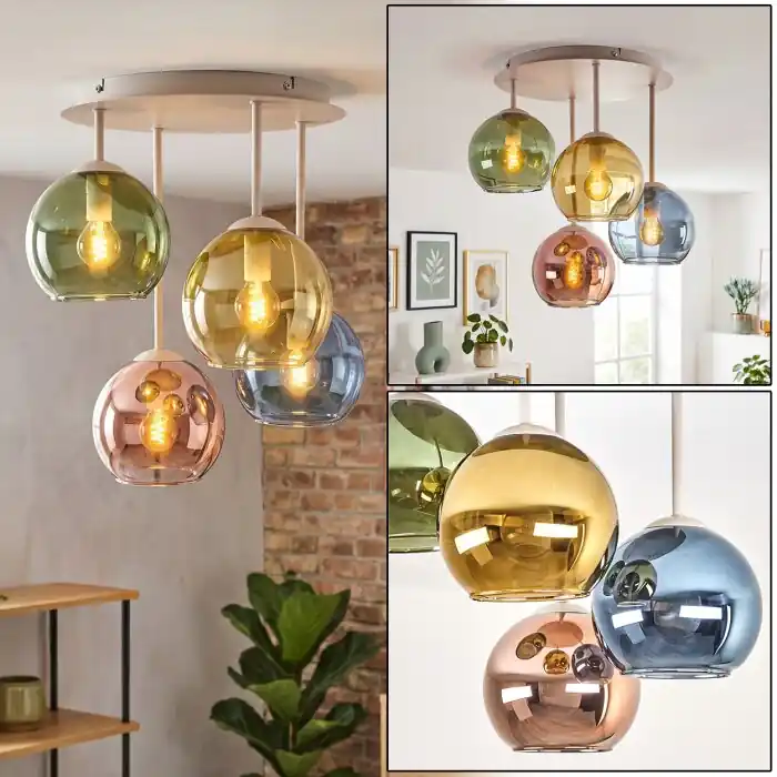 Beperkt Aanbod Koyoto plafondlamp bolvormig 4-lichts, ronde plafondverlichting Ø 38 cm