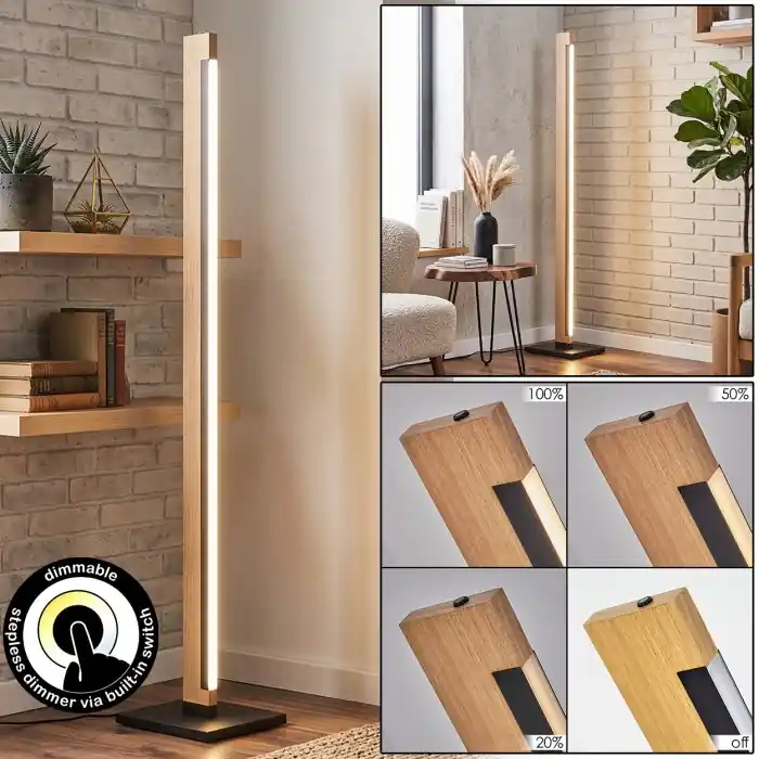 Lage Kosten Inzino dimbare LED vloerlamp 123,5 cm met voetschakelaar, modern
