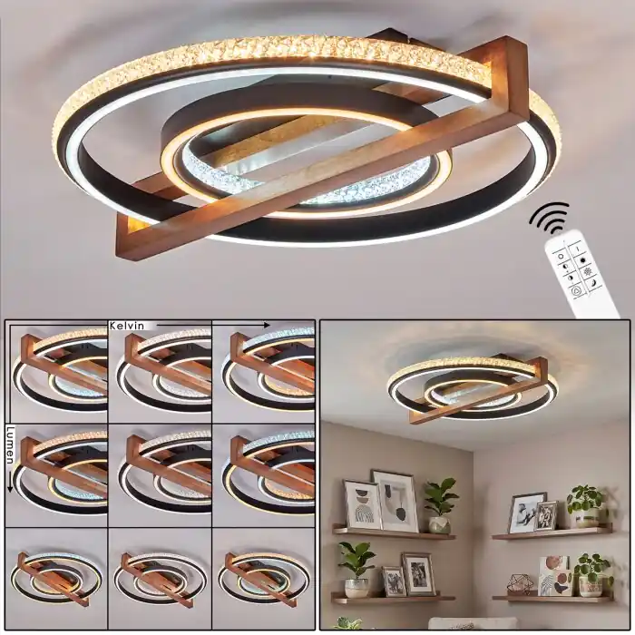 Rechtstreeks Van De Fabrikant Selani LED plafondlamp met afstandsbediening, ringdesign, 2700-6500 Kelvin