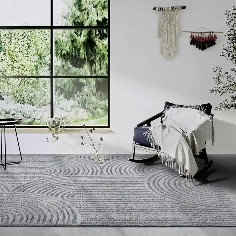 Exclusieve Aanbieding Elle Decoration - Gallery - Laagpolig vloerkleed - Chappe - Lichtgrijs - 80 X 120 CM