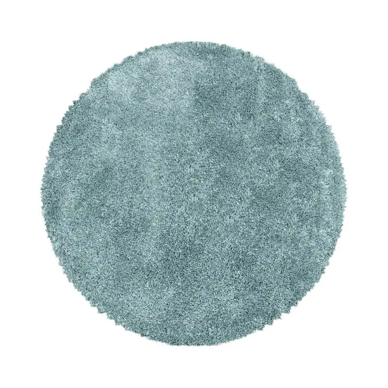 Alleen Vandaag Luna Hoogpolig Effen Blauw vloerkleed - Rond