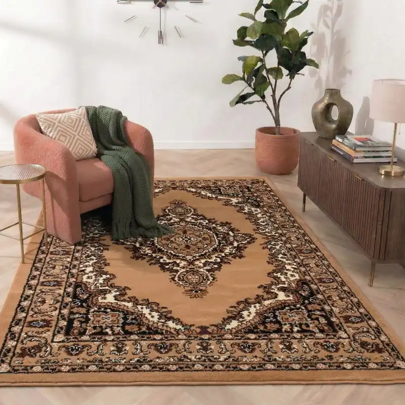 Laatste Versie Klassiek vloerkleed - Skazar Beige