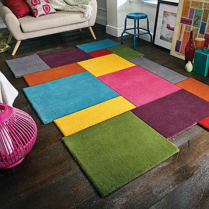 Abstract vloerkleed - Stracto Collage - Organische Vorm Modern - Multi Seizoensaanbieding