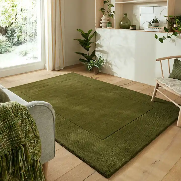 Wollen vloerkleed - Tuscany Olijfgroen Nieuw