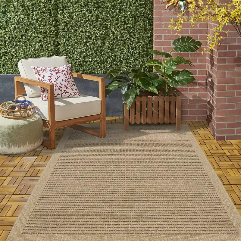 Favoriet Lucia Naturel Sisal Beige vloerkleed - Buitenkleed Voor Binnen & Buiten
