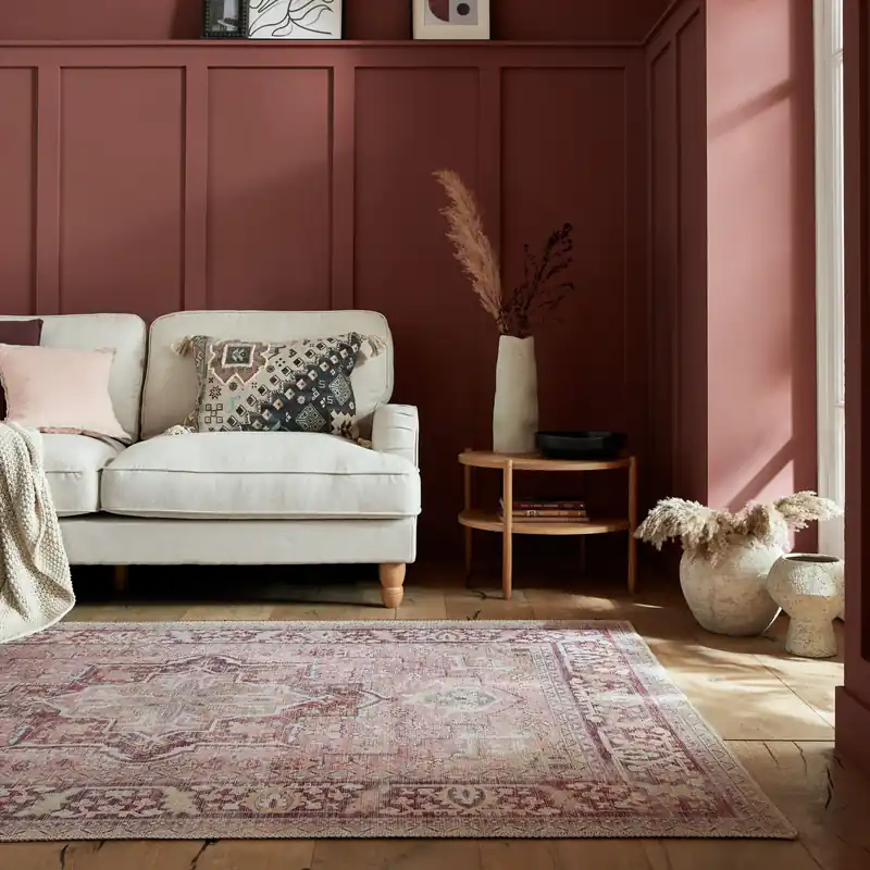 Seizoensaanbieding Vintage vloerkleed - Windsor Traditioneel Roze